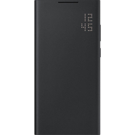 Оригинален Активен Калъф за Samsung S22 Ultra, Led View Cover Book Case EF-NS908PBE, Черен