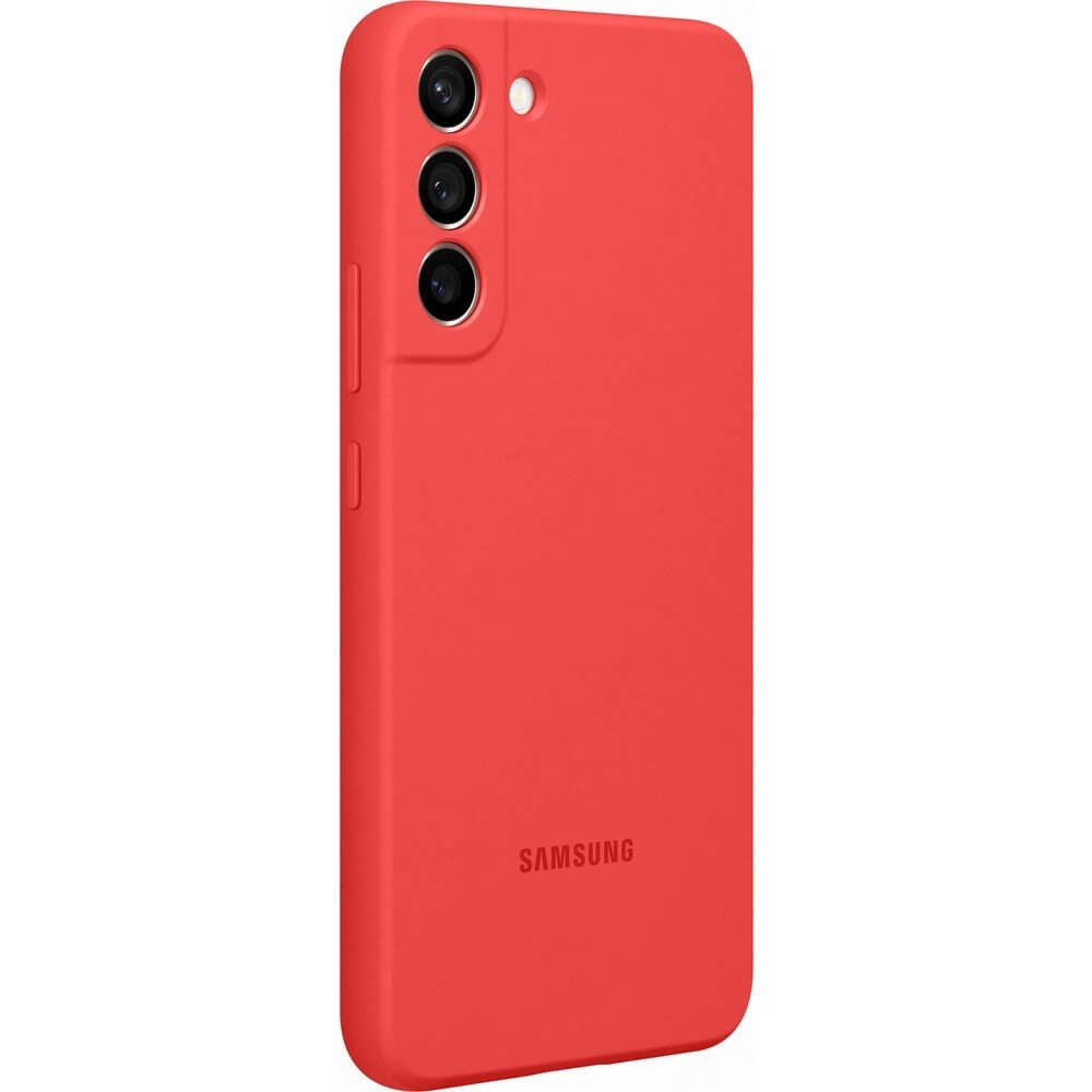 Оригинален Силиконов Калъф за Samsung S22, Silicone Cover Case EF-PS901TPE, Червен (3)