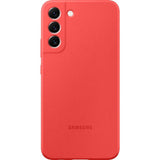 Оригинален Силиконов Калъф за Samsung S22, Silicone Cover Case EF-PS901TPE, Червен