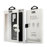 Луксозен Калъф за Samsung S22 Ultra, Karl Lagerfeld Saffiano Ikonik TPU Case, Черен (6)