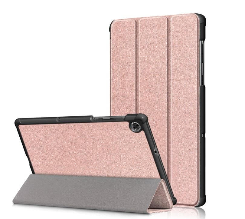 Калъф за Lenovo Tab M10 Plus 10.3, Tri-Fold Leather Case, Розов