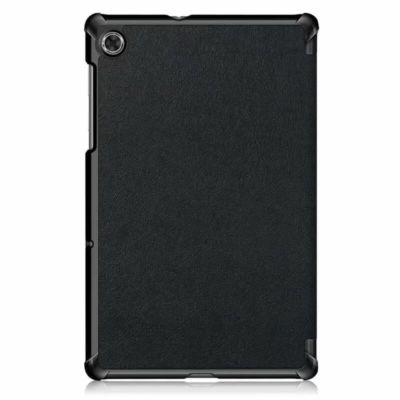 Калъф за Lenovo Tab M10 HD 2th 10.1, Tech-Protect Tri-Fold Leather Case, Черен (3)