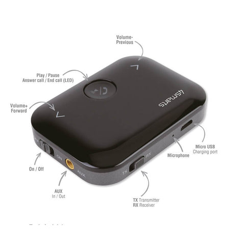 Безжичен Аудио Трансмитер, 4Smarts Bluetooth Adapter, Черен (5)