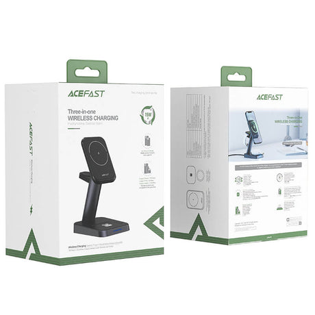 Безжична Станция MagSafe 3в1 за iPhone, Acefast Wireless Charge 15W, Черен (7)