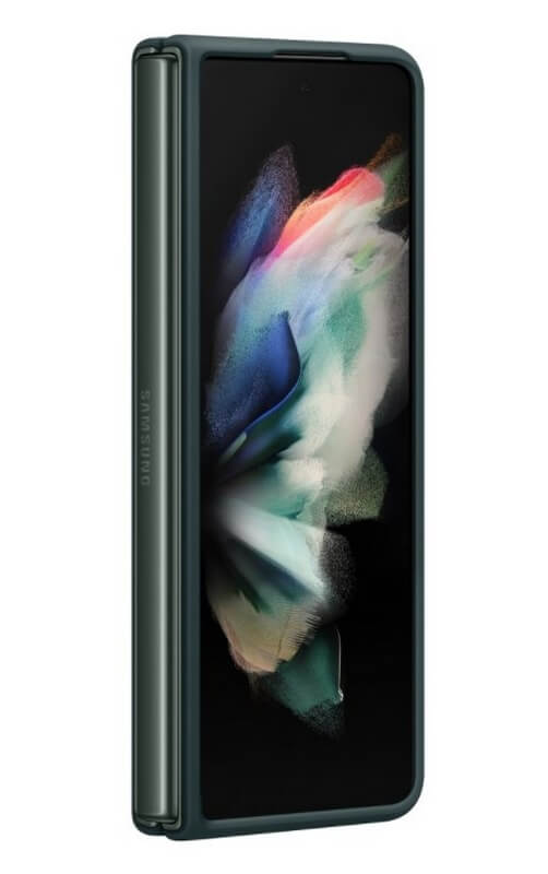 Оригинален Силиконов Калъф за Samsung Z Fold 3, Silicone Cover Case EF-PF926TGE, Зелен (2)