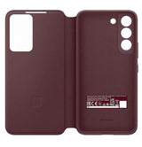 Оригинален Активен Калъф за Samsung S22 Plus Clear View Cover Book Case EF-ZS906CEEGEE, Бордо (2)