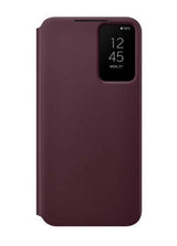 Оригинален Активен Калъф за Samsung S22 Clear View Cover Book Case EF-ZS901CEE, Бордо