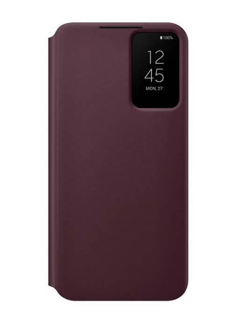 Оригинален Активен Калъф за Samsung S22 Clear View Cover Book Case EF-ZS901CEE, Бордо
