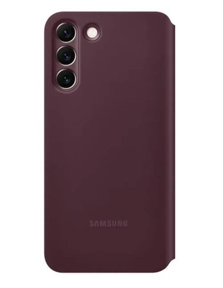 Оригинален Активен Калъф за Samsung S22 Clear View Cover Book Case EF-ZS901CEE, Бордо (5)