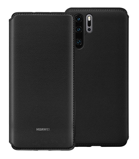 Оригинален Кожен Калъф за Huawei P30 Pro Wallet Book Case, Черен (2)