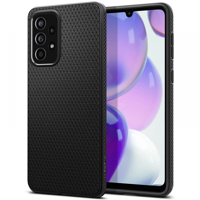 Противоударен Силиконов Калъф за Samsung A33, Spigen Liquid Air Case, Черен