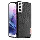Калъф с Текстилен Ефект за Samsung S22, Dux Ducis Fino Case, Черен