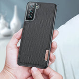 Калъф с Текстилен Ефект за Samsung S22, Dux Ducis Fino Case, Черен (3)