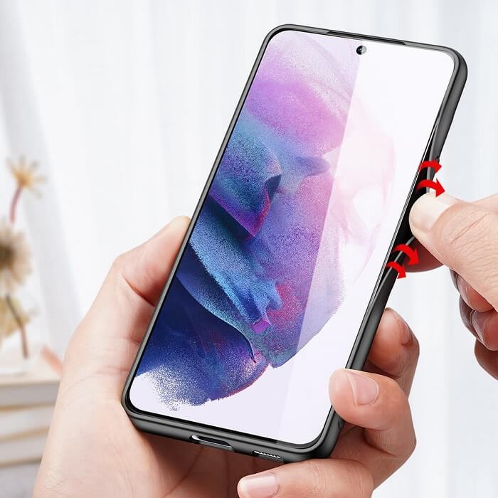 Калъф с Текстилен Ефект за Samsung S22, Dux Ducis Fino Case, Черен (6)