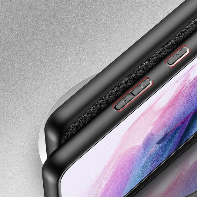 Калъф с Текстилен Ефект за Samsung S22, Dux Ducis Fino Case, Черен (5)
