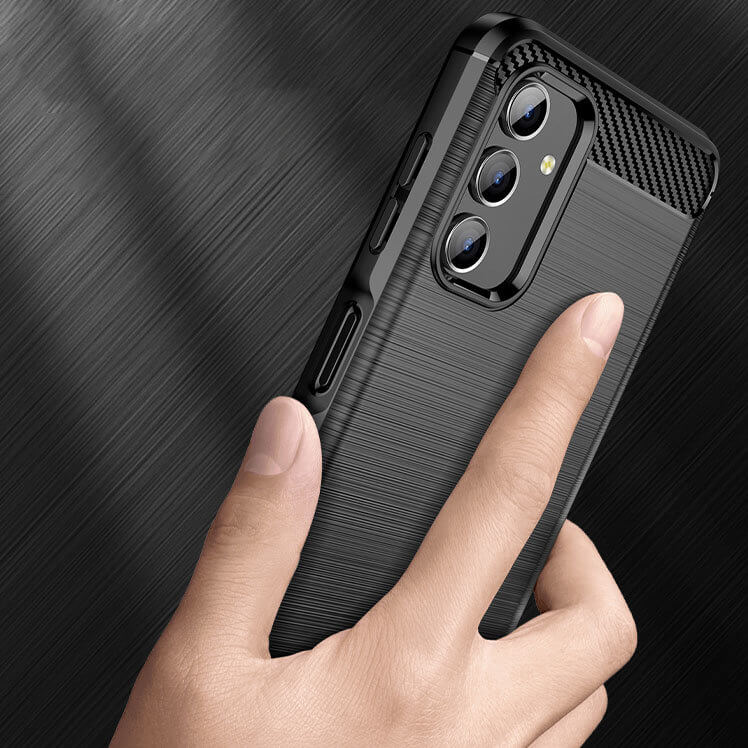Противоударен Калъф за Samsung A33, Forcell Carbon Case, Черен (3)
