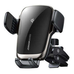 Стойка за Кола с Безжично Зареждане, Joyroom AirVent Holder 15w, Черен