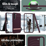 Противоударен Калъф за Samsung S22, Spigen Caseology Parallax, Бордо (7)