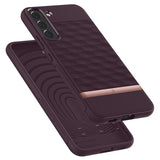 Противоударен Калъф за Samsung S22 Plus, Spigen Caseology Parallax, Бордо (8)