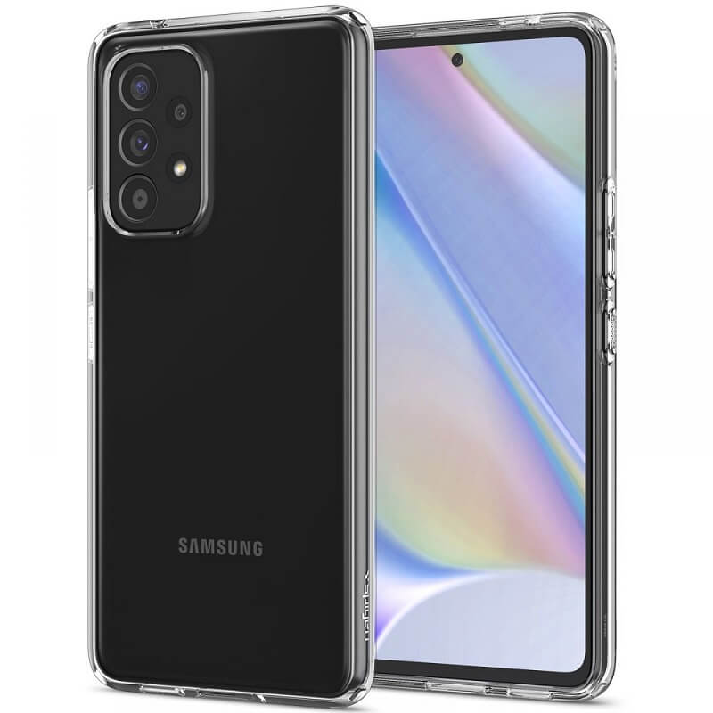 Противоударен Силиконов Калъф за Samsung A53, Spigen Liquid Crystal Case, Прозрачен (2)