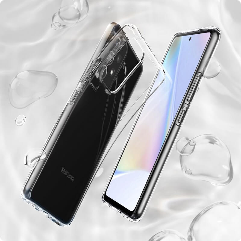 Противоударен Силиконов Калъф за Samsung A53, Spigen Liquid Crystal Case, Прозрачен (5)