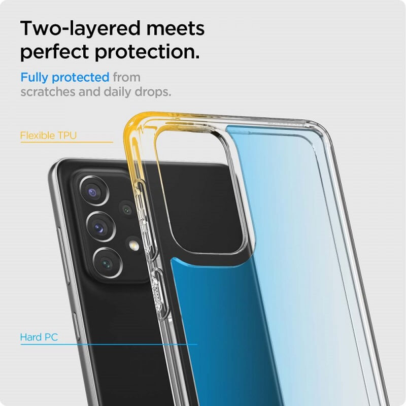 Противоударен Калъф за Samsung A53, Spigen Ultra Hybrid Case, Прозрачен (5)