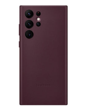 Оригинален Кожен Калъф за Samsung S22 Ultra, Leather Cover Case EF-VS908LE, Бордо