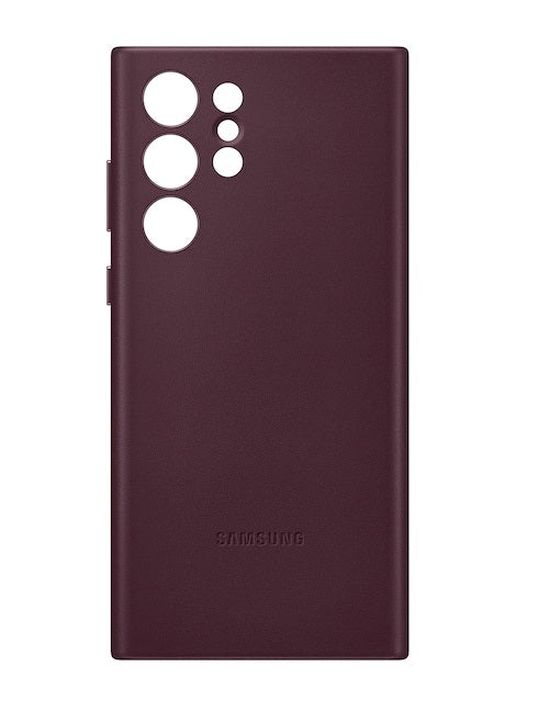 Оригинален Кожен Калъф за Samsung S22 Ultra, Leather Cover Case EF-VS908LE, Бордо (3)