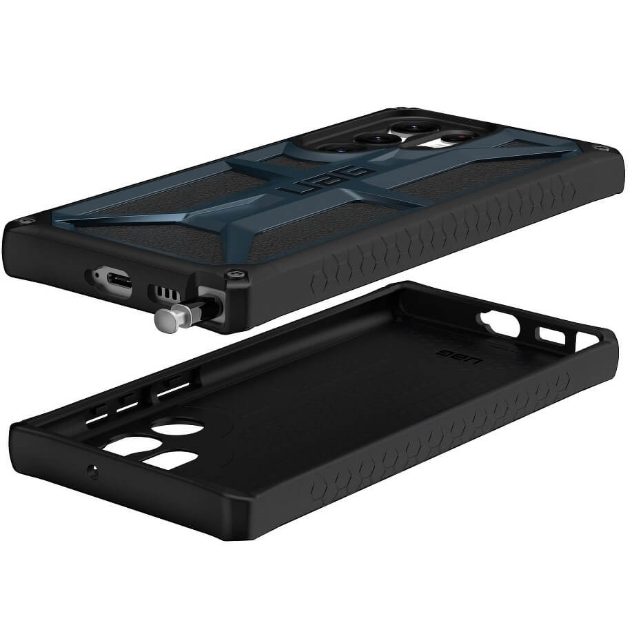 Противоударен Калъф за Samsung S22 Ultra, UAG Monarch Case, Син (5)