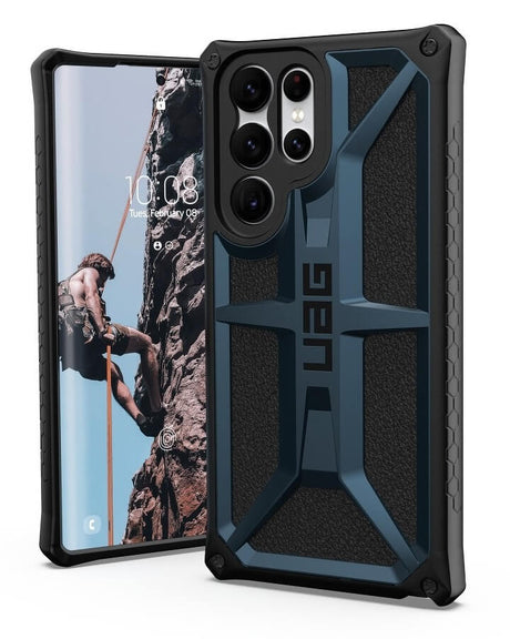 Противоударен Калъф за Samsung S22 Ultra, UAG Monarch Case, Син (2)