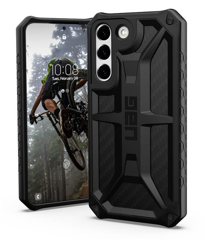 Противоударен Калъф за Samsung S22 Plus, UAG Monarch Carbon Fiber Case, Черен (3)