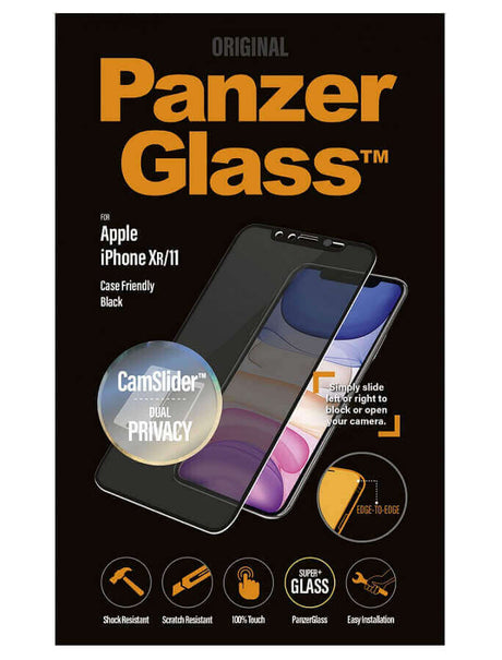Privacy Протектор с Selfie Плъзгач за iPhone 11 Pro/XS Max, PanzerGlass Camslider, Черен (4)