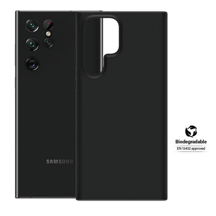 Био Калъф за Samsung S22 Ultra, Panzer Biodegradable Case, Черен