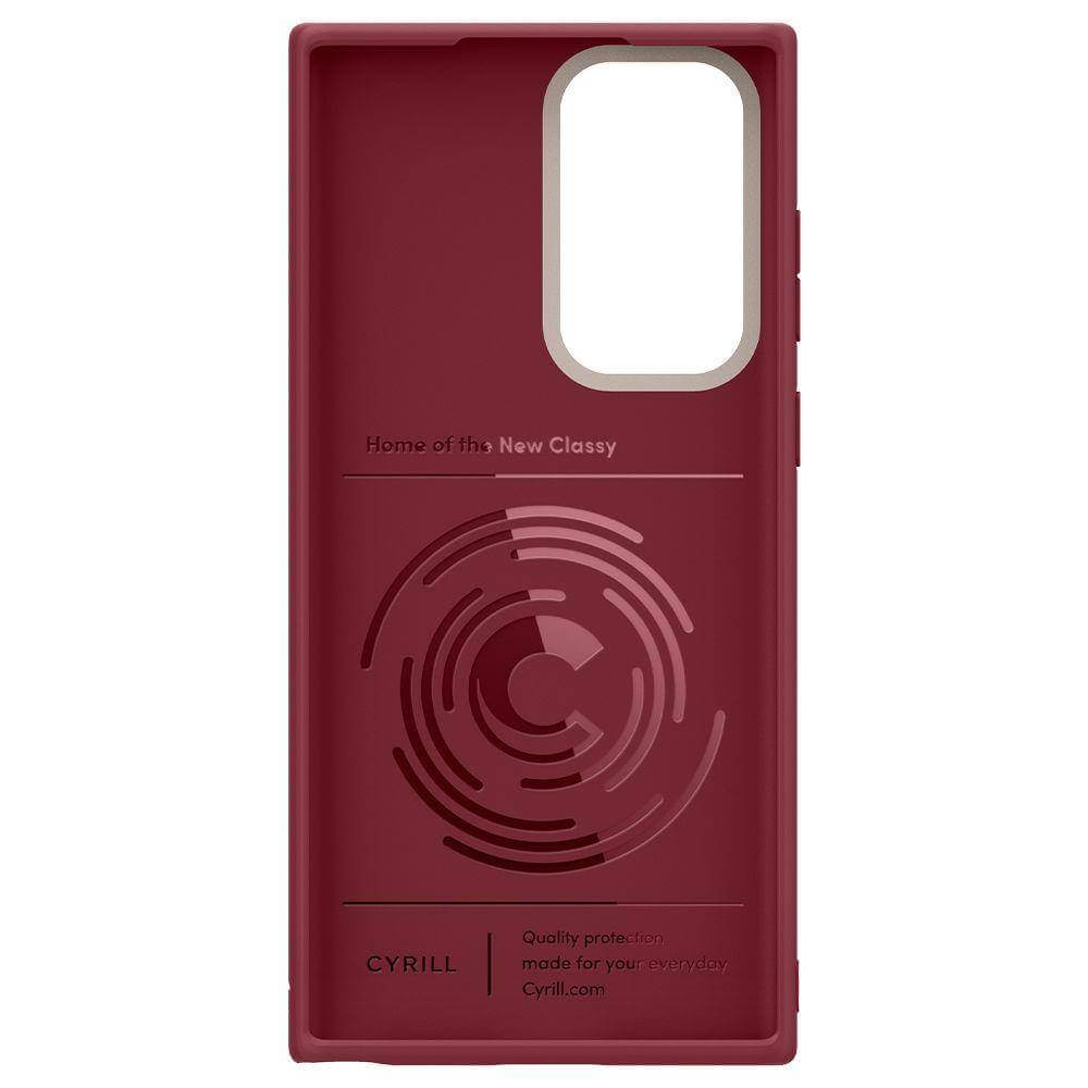 Силиконов Калъф за Samsung S22 Ultra, Spigen Cyrill Brick Color Case, Бордо (3)