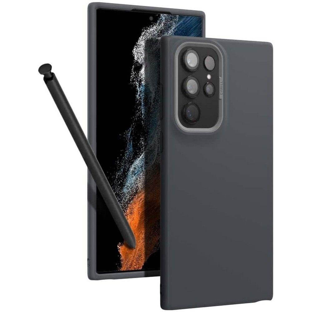 Силиконов Калъф за Samsung S22 Ultra, Spigen Cyrill Brick Color Case, Сив