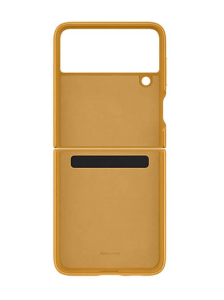 Оригинален Кожен Калъф за Samsung Z Flip 3, Leather Case EF-VF711LYE, Кафяв (6)