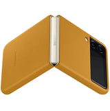 Оригинален Кожен Калъф за Samsung Z Flip 3, Leather Case EF-VF711LYE, Кафяв (5)