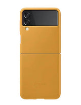 Оригинален Кожен Калъф за Samsung Z Flip 3, Leather Case EF-VF711LYE, Кафяв