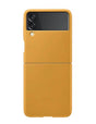 Оригинален Кожен Калъф за Samsung Z Flip 3, Leather Case EF-VF711LYE, Кафяв