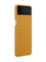 Оригинален Кожен Калъф за Samsung Z Flip 3, Leather Case EF-VF711LYE, Кафяв (4)