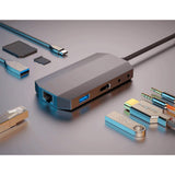 USB-C Хъб за Лаптопи, 4Smarts 9in1 HDMI-Ethernet-USB 3.0-Card Slot, Сив (2)