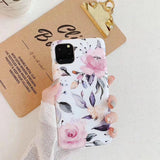 Силиконов Дамски Калъф за Samsung S21 FE, Floral Case, Розов (2)