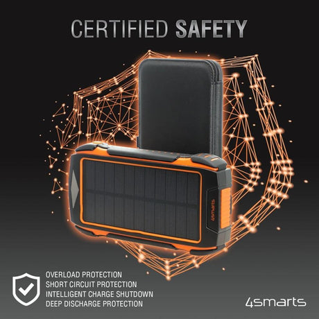 Соларна Външна Батерия, 4Smarts Power Bank TitanPack Eco 20000 mAh, Черен (7)