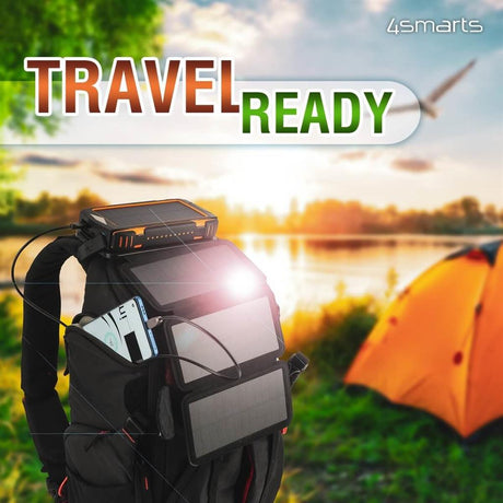 Соларна Външна Батерия, 4Smarts Power Bank TitanPack Eco 20000 mAh, Черен (2)