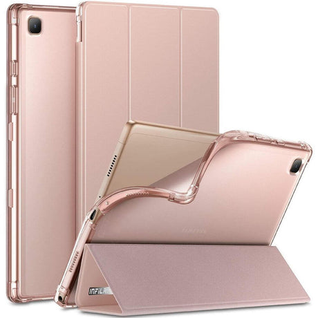 Кожен Калъф за Samsung Tab A7 10.4", Infiland Smart Case, Розов