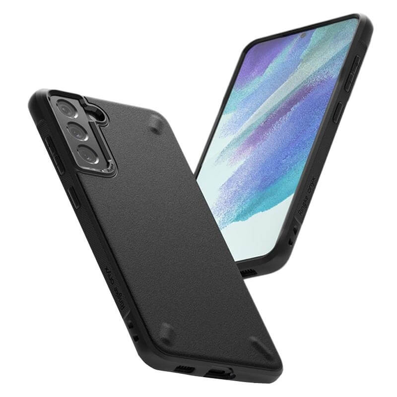 Противоударен Силиконов Калъф за Samsung S21 FE, Ringke Onyx Case, Черен (4)