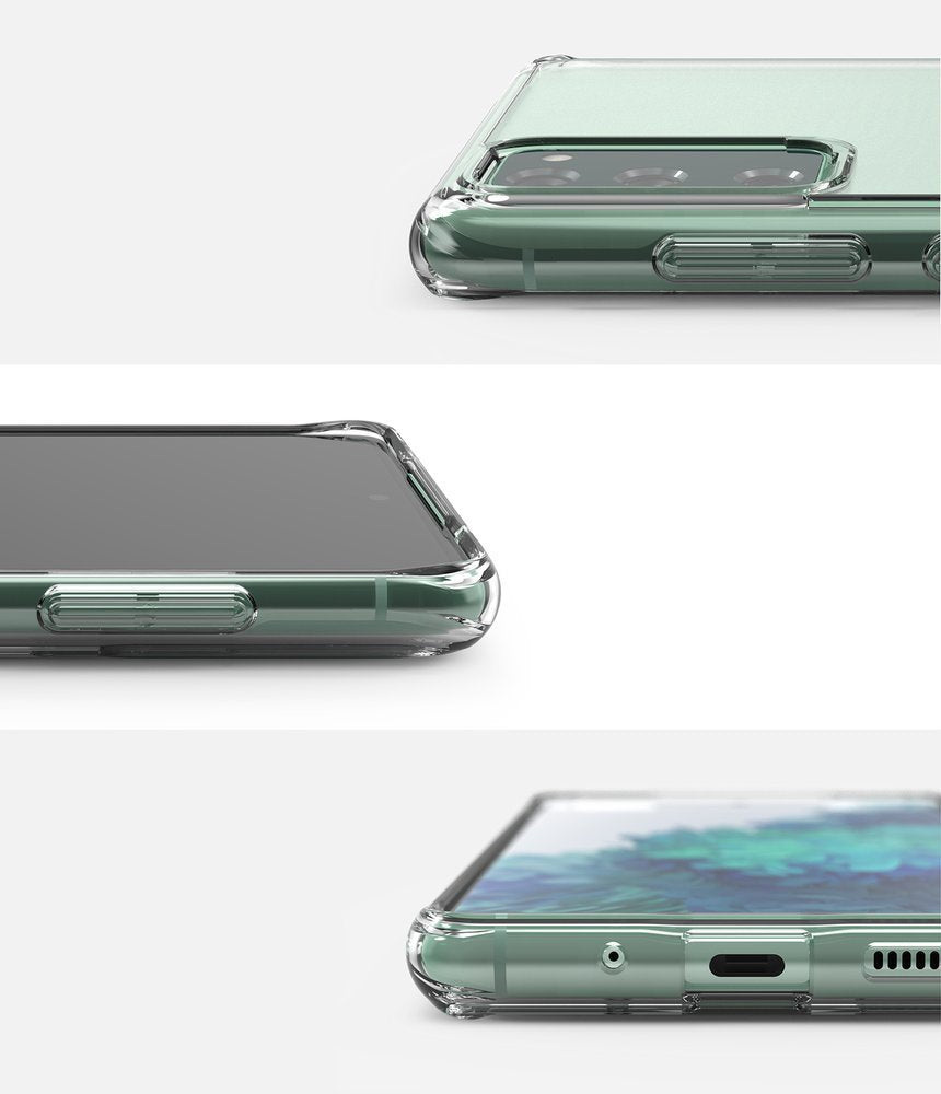 Противоударен Хибриден Калъф за Samsung S21 FE, Ringke Fusion Case, Прозрачен (3)