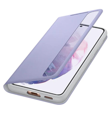 Оригинален Активен Калъф за Samsung S21 FE Smart Clear View Cover Book Case EF-ZG990CVE, Лилав (2)