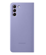 Оригинален Активен Калъф за Samsung S21 FE Smart Clear View Cover Book Case EF-ZG990CVE, Лилав (3)