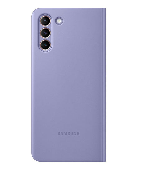 Оригинален Активен Калъф за Samsung S21 FE Smart Clear View Cover Book Case EF-ZG990CVE, Лилав (3)